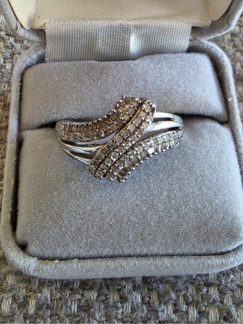 D’Joy Diamond Cocktail Ring for Women 8 set in 925 sterling silver